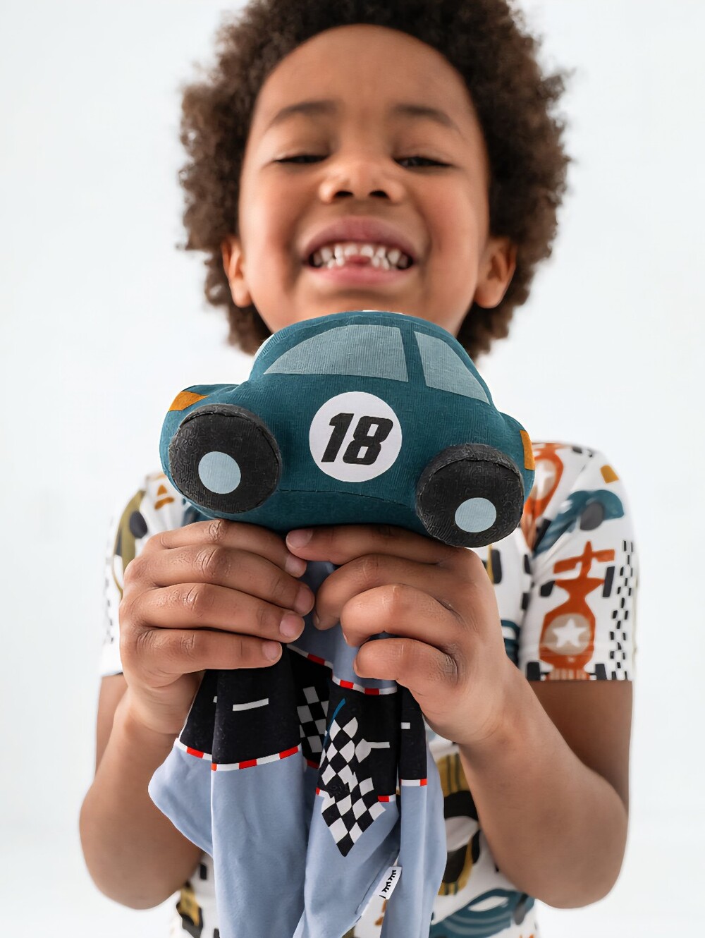 NIB Little Sleepies Turbo the Race Car Sleepyhead Lovey- Bamboo, Fast Lane, Cozy